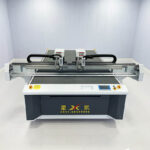 Dual head vibrating knife cutting machine示例产品：SECY配件/刹车片/散热片/制冷设备